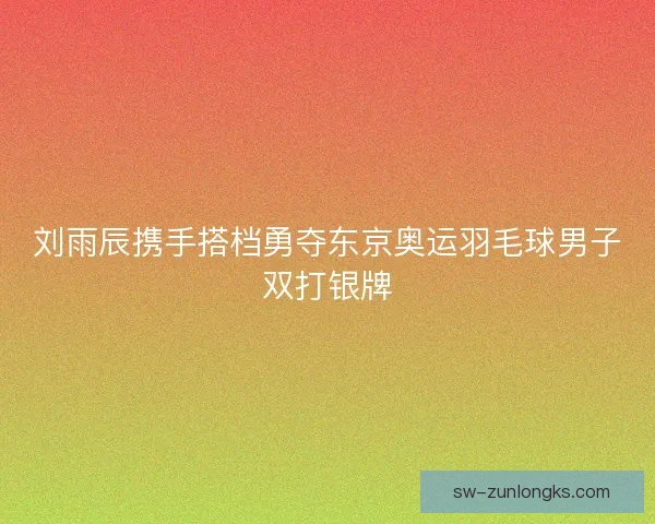 刘雨辰携手搭档勇夺东京奥运羽毛球男子双打银牌