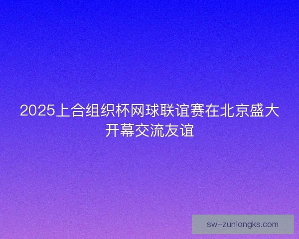 2025上合组织杯网球联谊赛在北京盛大开幕交流友谊