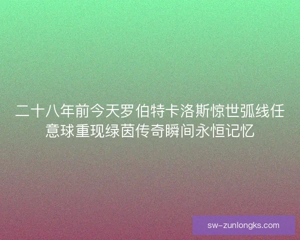 二十八年前今天罗伯特卡洛斯惊世弧线任意球重现绿茵传奇瞬间永恒记忆 二十八年前今天罗伯特卡洛斯惊世弧线任意球重现绿茵传奇瞬间永恒记忆
